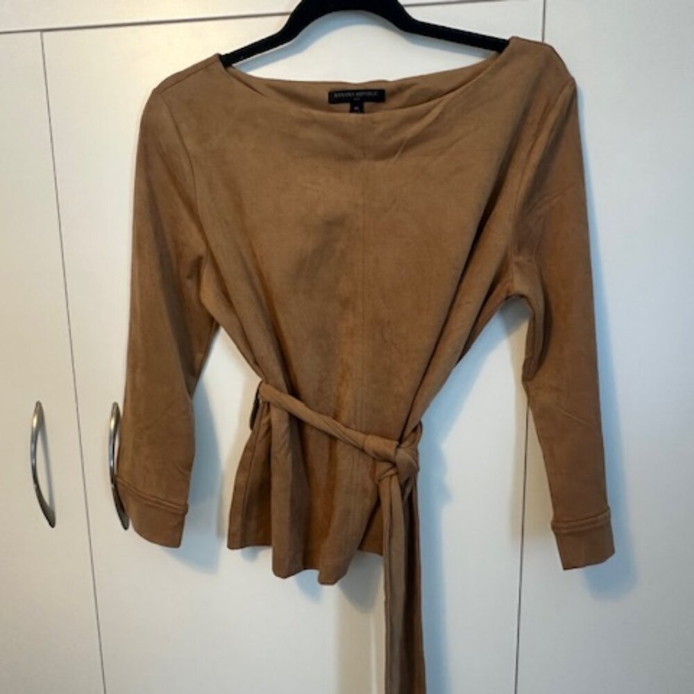 Banana Republic suede finish top
